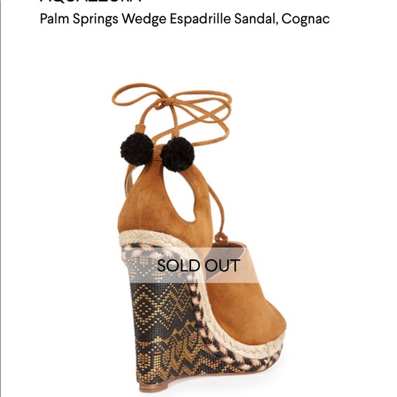 AQUAZZURA
Palm Springs Wedge Espadrille- Cognac - Picture 3 of 8